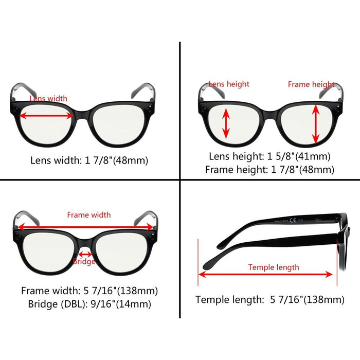 Eyekeeper.Com - Thicker Frame Progressive Multifocal Reading Glasses M9110