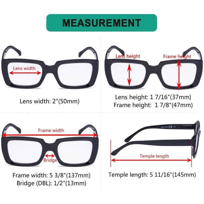 Eyekeeper.Com - Stylish Reading Glasses Thicker Frame Design Readers R9107-1