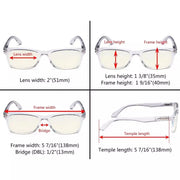 eyekeeper.com Stylish Rectangle Blue Light Filter Reading Glasses UVR075 Eyeglasses