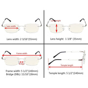 eyekeeper.com Stylish Rimless Blue Light Blocking Reading Glasses LX17018 Eyeglasses