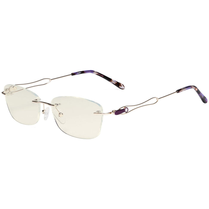 Eyekeeper.Com - Stylish Rimless Blue Light Blocking Reading Glasses Lx17018