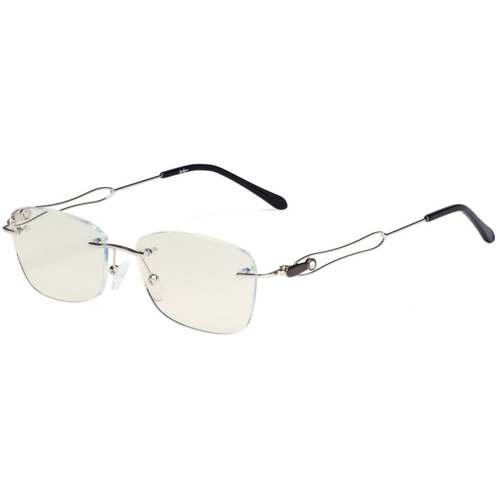 Eyekeeper.Com - Stylish Rimless Blue Light Blocking Reading Glasses Lx17018