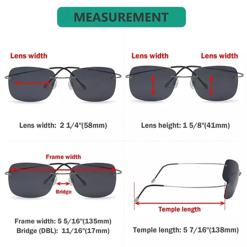 eyekeeper.com Stylish Rimless Titanium Frame Polarized Sunglasses S1503 Sunglasses