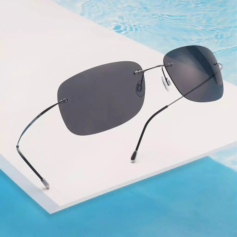 eyekeeper.com Stylish Rimless Titanium Frame Polarized Sunglasses S1503 Sunglasses