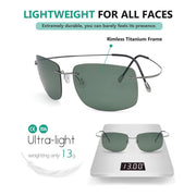 eyekeeper.com Stylish Rimless Titanium Frame Polarized Sunglasses S1505 Sunglasses