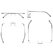 eyekeeper.com Stylish Round Frameless Reading Glasses Rimless Readers RWK9910 Eyeglasses