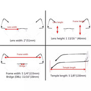 eyekeeper.com Stylish Round Frameless Reading Glasses Rimless Readers RWK9910 Eyeglasses