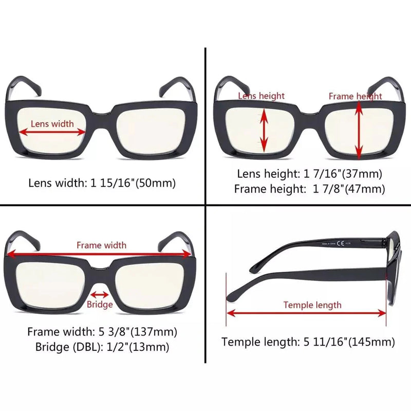 eyekeeper.com Stylish Thicker Frame Blue Light Filter Reading Glasses UVR9107 Eyeglasses