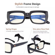 eyekeeper.com Stylish Thicker Frame Blue Light Filter Reading Glasses UVR9107 Eyeglasses