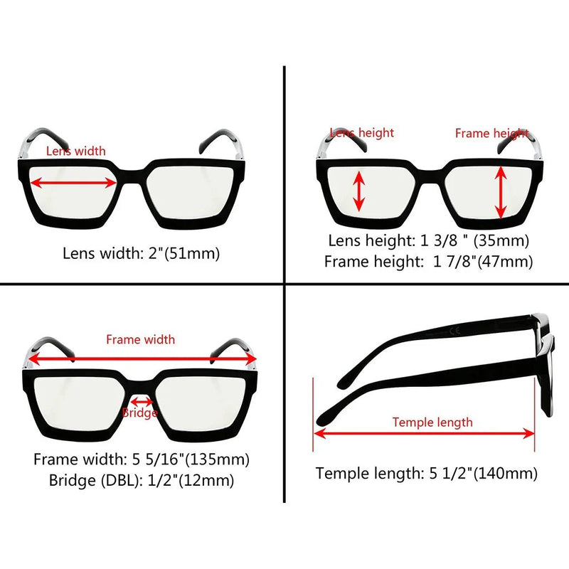 eyekeeper.com Stylish Thicker Frame Multifocus Reading Glassses M2003 Eyeglasses