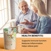 Gardenika Shop Anti-Inflammatory Loose Tea, Daily Comfort & Wellness Support - Ayurvedic Blend with Turmeric - Ginger & Cinnamon - Herbal & Caffeine-Free - Organic & Kosher Loose Leaf Tea