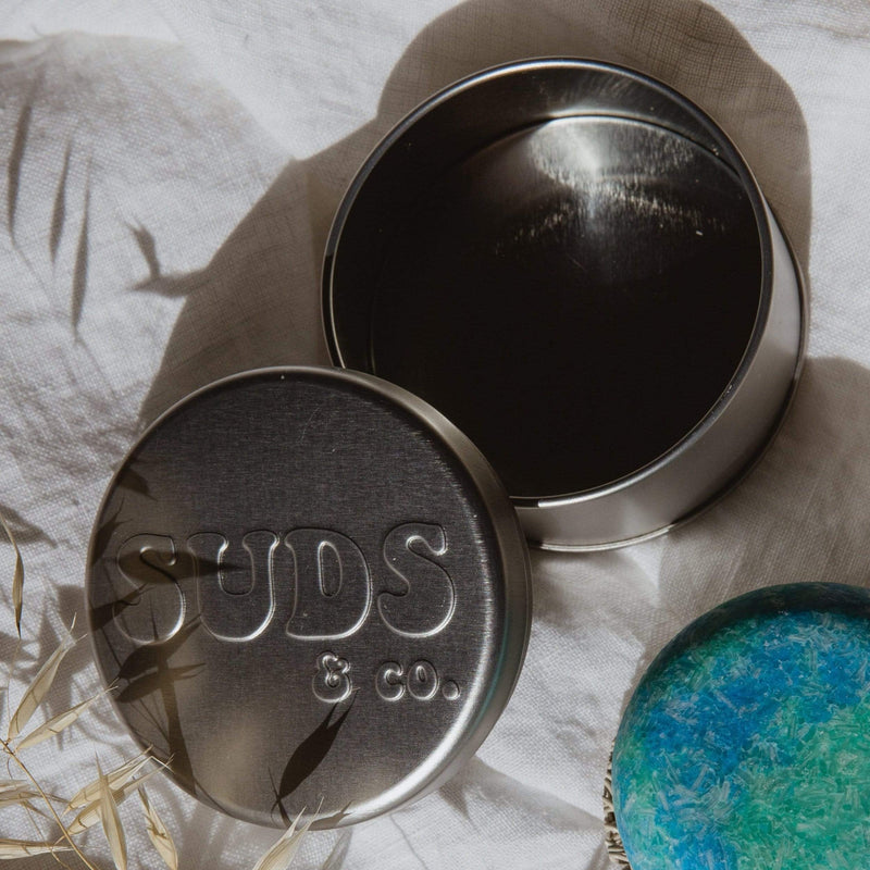 ZeroWasteStore.com Suds & Co. Travel Tin - Shampoo + Conditioner Storage, Container ONLY Soap Dishes & Holders