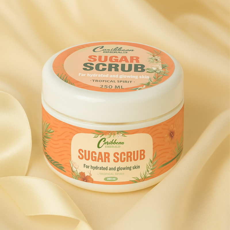 Caribbean Emerald Tropical Spirit Sugar Scrub - Exfoliate and glow Scrub
