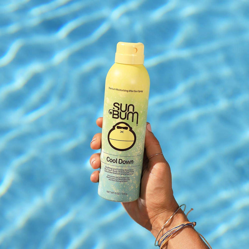 VIP Extensions Sun Bum Cool Down Aloe Vera Spray - Vegan After Sun Care with Cocoa Butter to Soothe and Hydrate Sunburn - 6 oz Skin Care