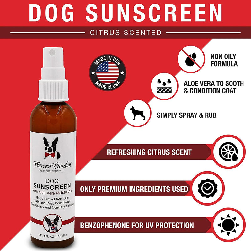 Warren London Dog Sunscreen With Aloe Vera Moisturizer Spa Product