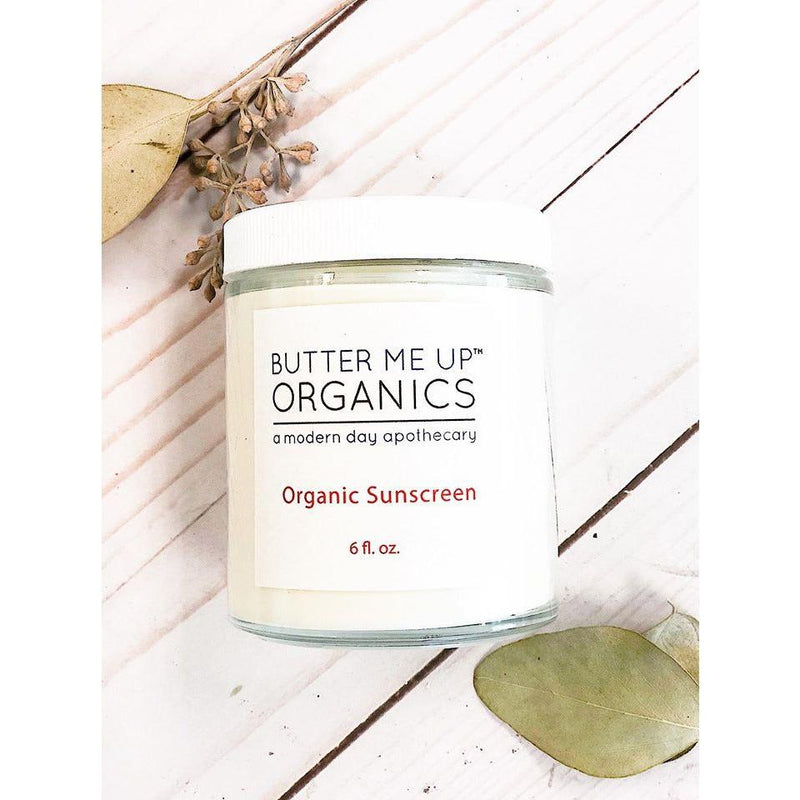 Butter Me Up Organics Natural Organic Sunscreen / Safe Sunscreen / Non-Nano Zinc Oxide Sunscreen / Sun Protection / Butter Me Up Organics Body