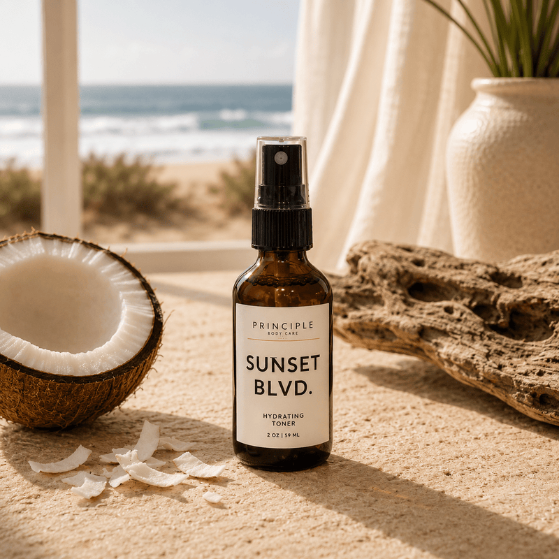 P R I N C I P L E Sunset Blvd. Hydrating Toner Face Tan