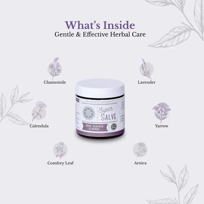 Euphoric Herbals Super Salve Salve Lavender 1oz,4oz,8oz