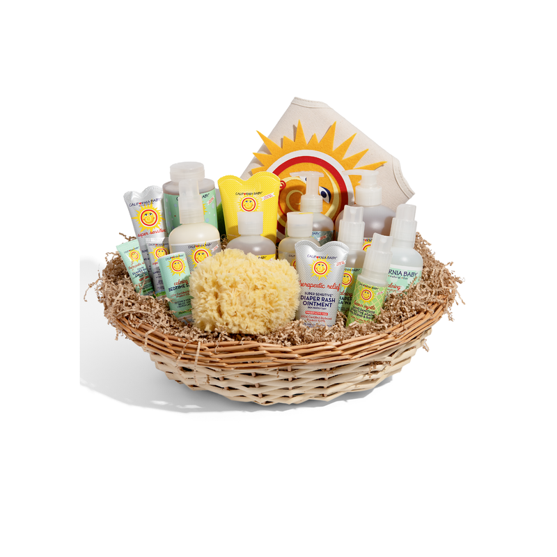 California Baby Super Deluxe Newborn Gift Basket Gifts & Totes