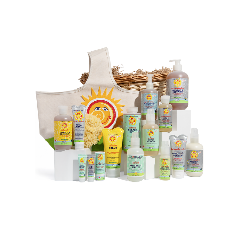 California Baby Super Deluxe Newborn Gift Basket Gifts & Totes