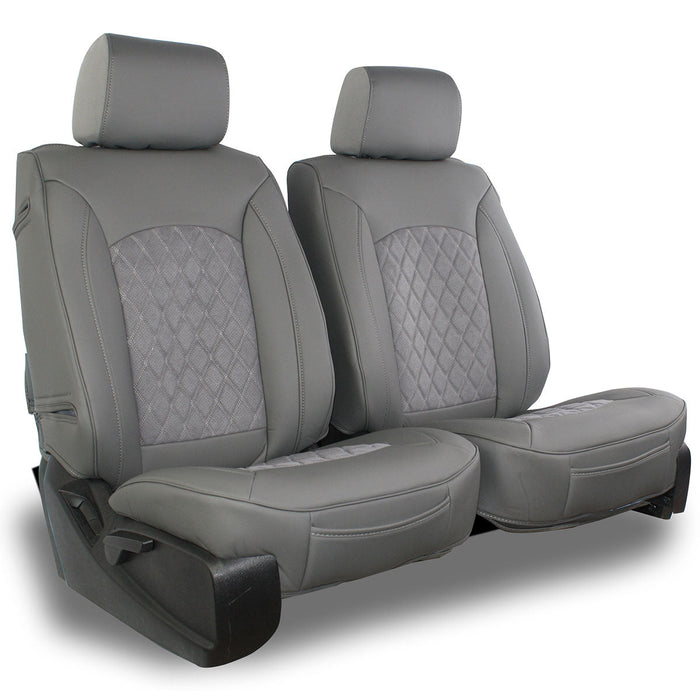 Leatherette Suede Diamond Semi-Custom Car Seat Covers