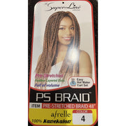 VIP Extensions Superline Synthetic Afrelle 100% Kanekalon Pre-Stretched Jumbo Braid 48" Kanekalon Hair Weaving/Braiding