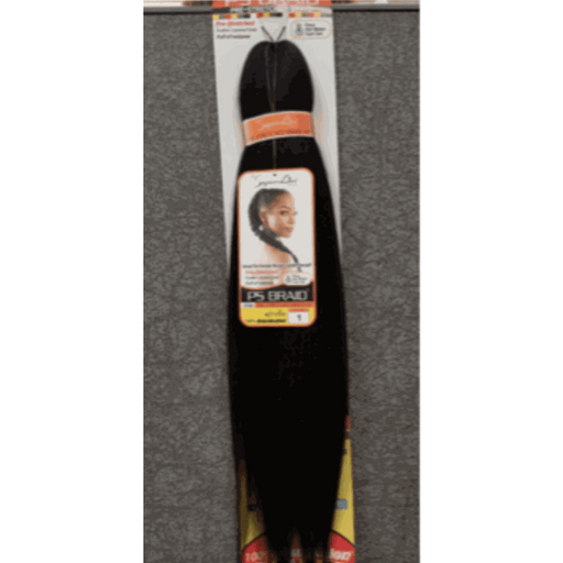 VIP Extensions Superline Synthetic Afrelle 100% Kanekalon Pre-Stretched Jumbo Braid 56"  T1B/30 Kanekalon Hair Weaving/Braiding Dim Gray