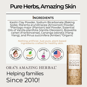 Ora's Amazing Herbal Talc Free Body Powder, Sweet Love Vanilla Body Powder