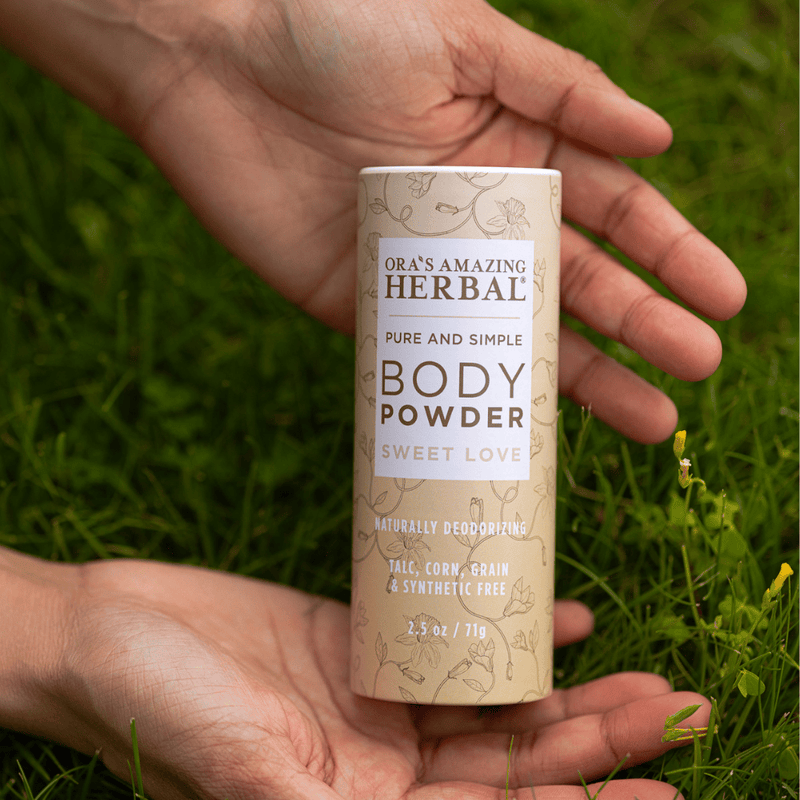 Ora's Amazing Herbal Talc Free Body Powder, Sweet Love Vanilla Body Powder