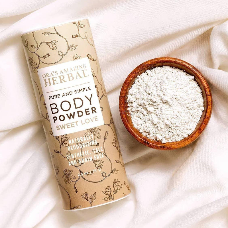 Ora's Amazing Herbal Talc Free Body Powder, Sweet Love Vanilla Body Powder
