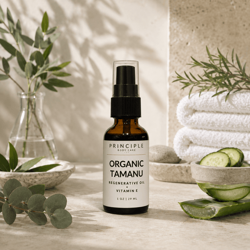 P R I N C I P L E Tamanu Oil (100% Pure Certified Organic) Body Gray