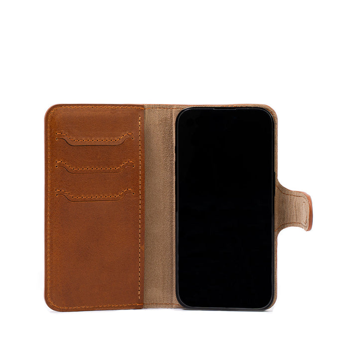 iPhone 15 series Leather MagSafe Folio Case Wallet with Grip by Geometric Goods