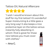 Ora's Amazing Herbal Tattoo Oil, Natural Tattoo Aftercare