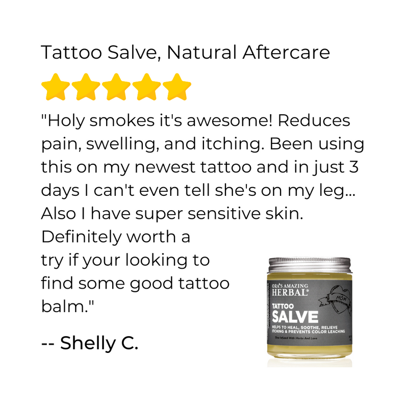 Ora's Amazing Herbal Tattoo Salve, Natural Tattoo Aftercare Health & Beauty