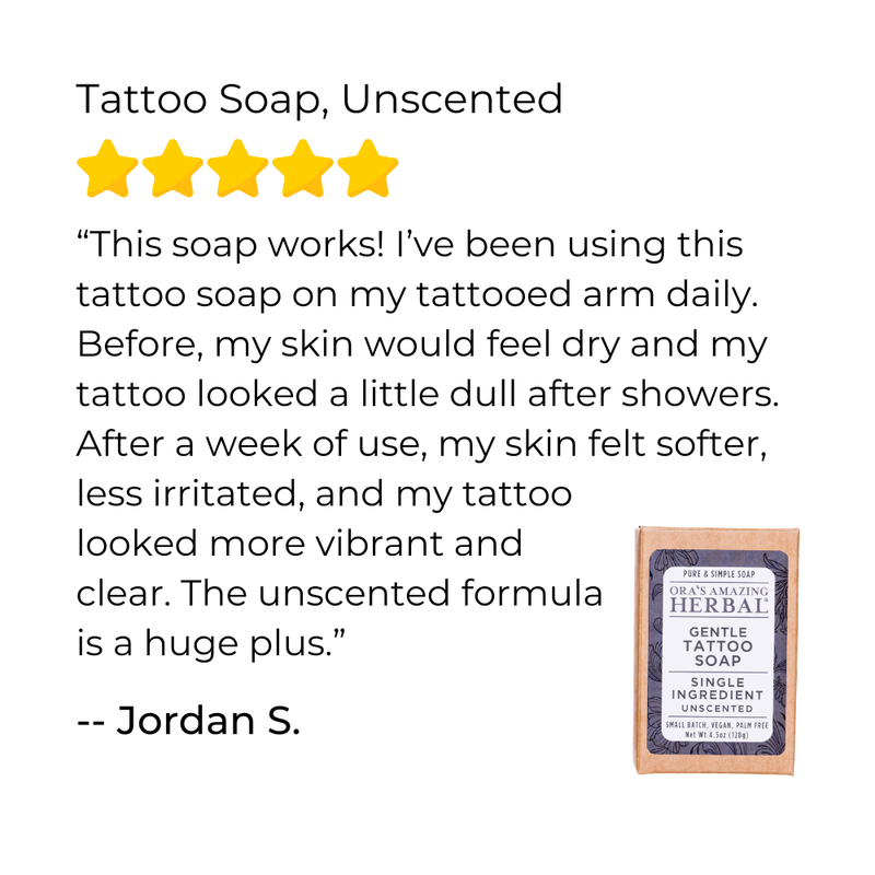 Ora's Amazing Herbal Tattoo Soap, Unscented Soap