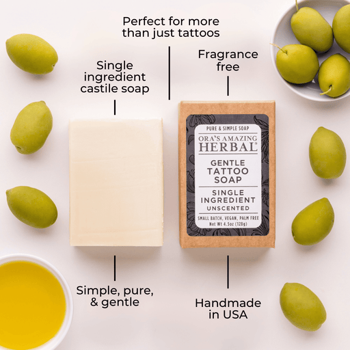 Ora's Amazing Herbal Tattoo Soap, Unscented Soap