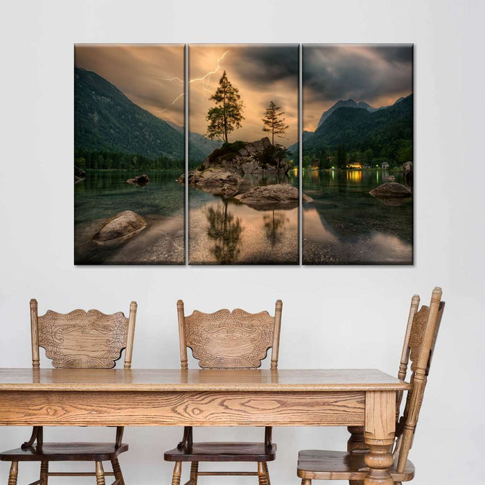 Magical Lakeside Mountain Wall Art