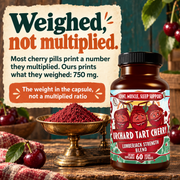Hippie Farms Premium Tart Cherry Blend - Inflammation, Uric Acid, Sleep, Muscle Recovery Vitamins & Supplements Bisque Capsules - 60 count,Capsules - 90 count,Gummies - 60 Count