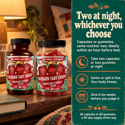 Hippie Farms Premium Tart Cherry Blend - Inflammation, Uric Acid, Sleep, Muscle Recovery Vitamins & Supplements Dark Slate Gray Capsules - 60 count,Capsules - 90 count,Gummies - 60 Count