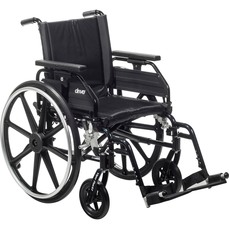 RIO Medical Supplies Viper Plus GT Wheelchair with Universal Armrests, Swing-Away Footrests, 22" Seat