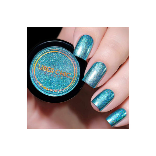 UberChic Beauty Holographic Teal Powder