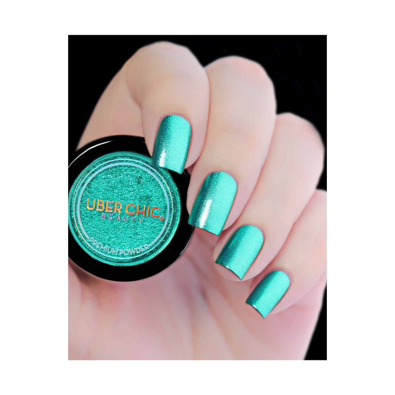 UberChic Beauty Teal Chrome Powder