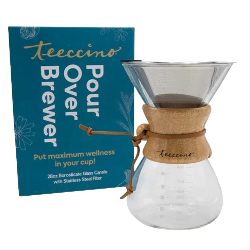 Teeccino Glass Pour Over Coffee Brewer Accessories