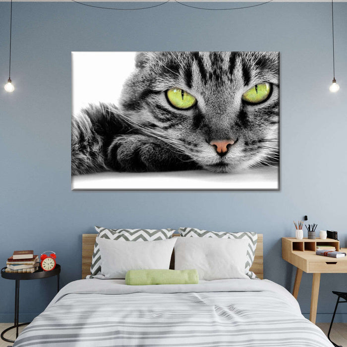 Green Eyed Cat Wall Art