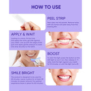 MySmile Teeth Whitening Strips with LED Light Kit Teeth Whitening