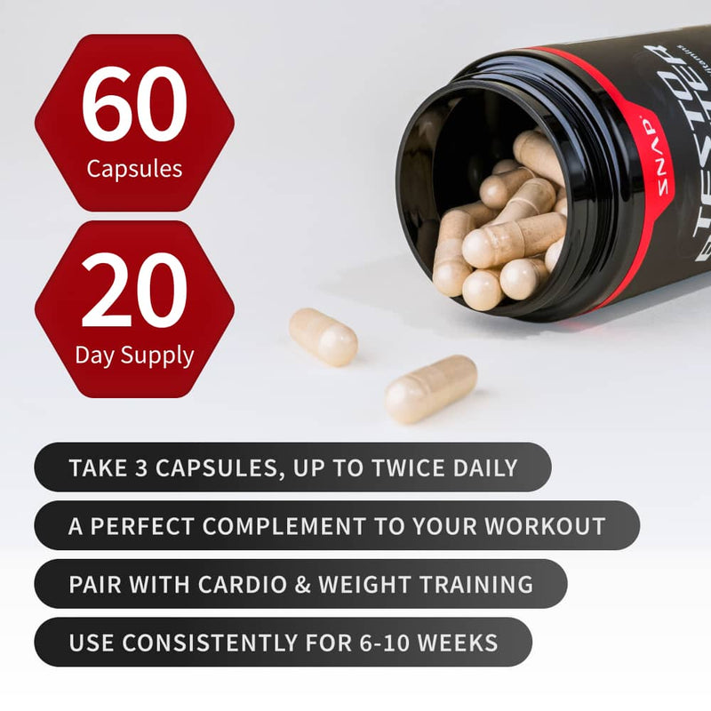 Snap Supplements Ultimate Testo + Nitric Oxide Bundle - Buy 3, Get 2