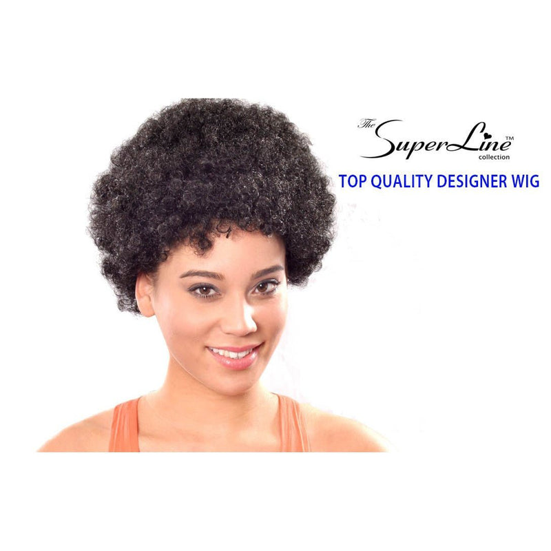 VIP Extensions The Superline Collection® AFRO WIG® S-3  Color # 1 Wigs White Smoke 2,1,1B,4