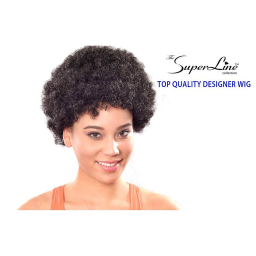 VIP Extensions The Superline Collection® AFRO WIG® S-3  Color # 1 Wigs White Smoke 2,1,1B,4