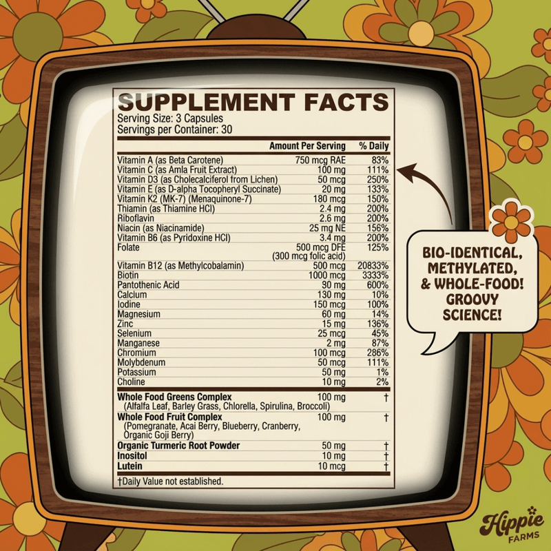 Hippie Farms The Vita-Bunch Whole Food Multi-Vitamin for All Adults Vitamins & Supplements