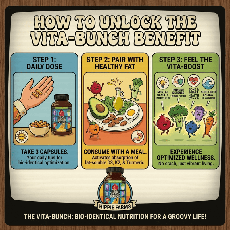 Hippie Farms The Vita-Bunch Whole Food Multi-Vitamin for All Adults Vitamins & Supplements